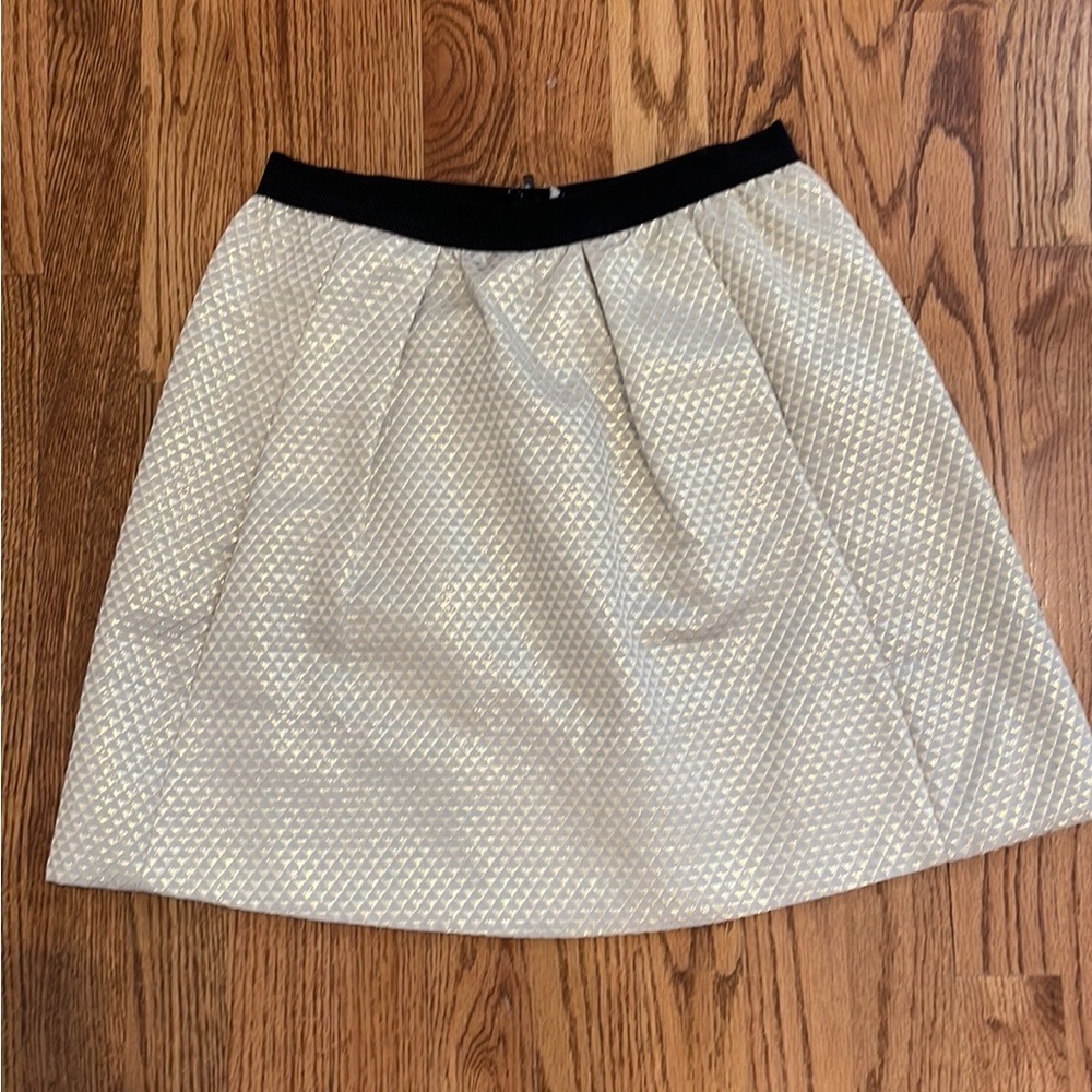 Anthropologie | Ganni | Gold Metallic Skirt | X-small